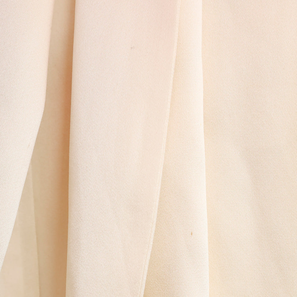 Chanel Boutique (91) Cream Silk Tie-Neck Button Up Blouse