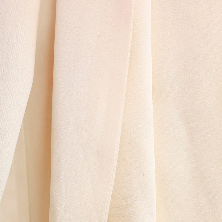 Chanel Boutique (91) Cream Silk Tie-Neck Button Up Blouse