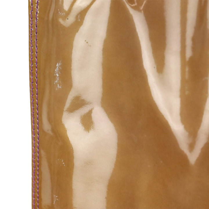 Chanel Bronze Perforated CC Logo Patent Leather Large Tote