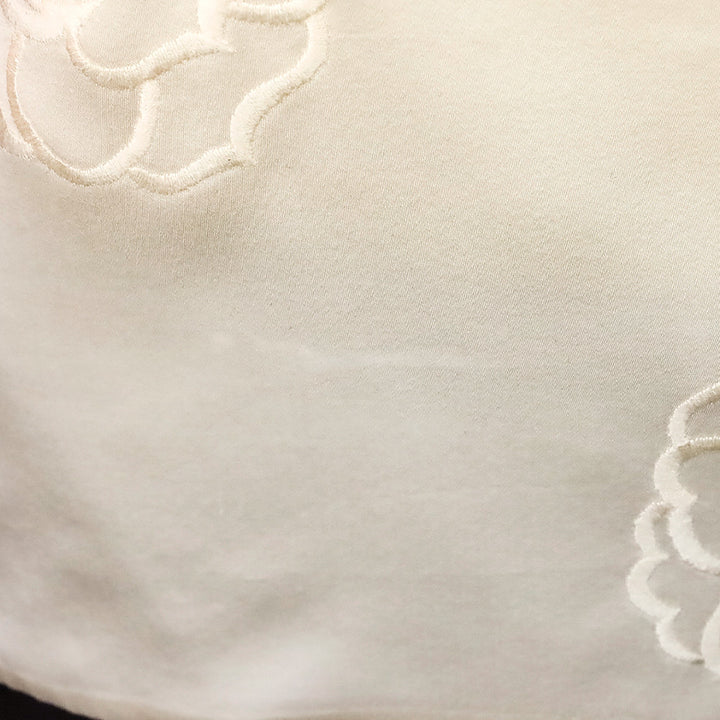 Chanel Cream Camellia Embroidered Silk Sleeveless Top