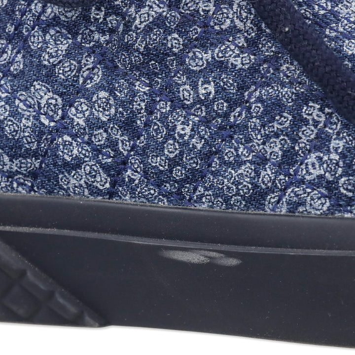 Chanel Dark Blue/Blue Printed Denim High-Top Sneaker