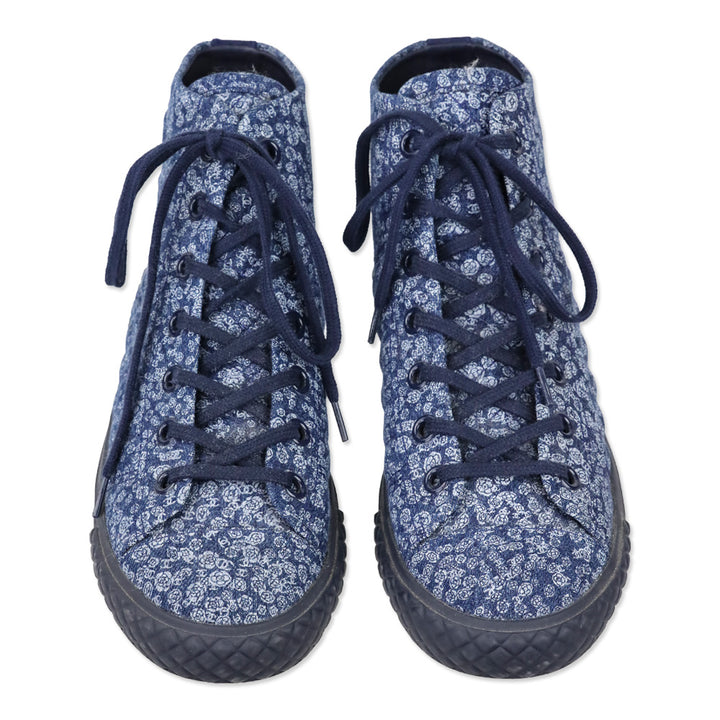 Chanel Dark Blue/Blue Printed Denim High-Top Sneaker