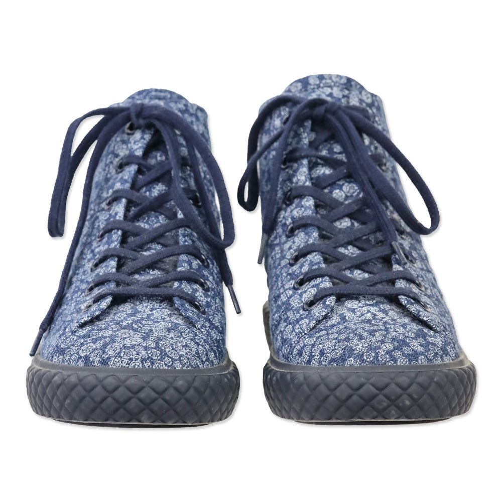 Chanel Dark Blue/Blue Printed Denim High-Top Sneaker