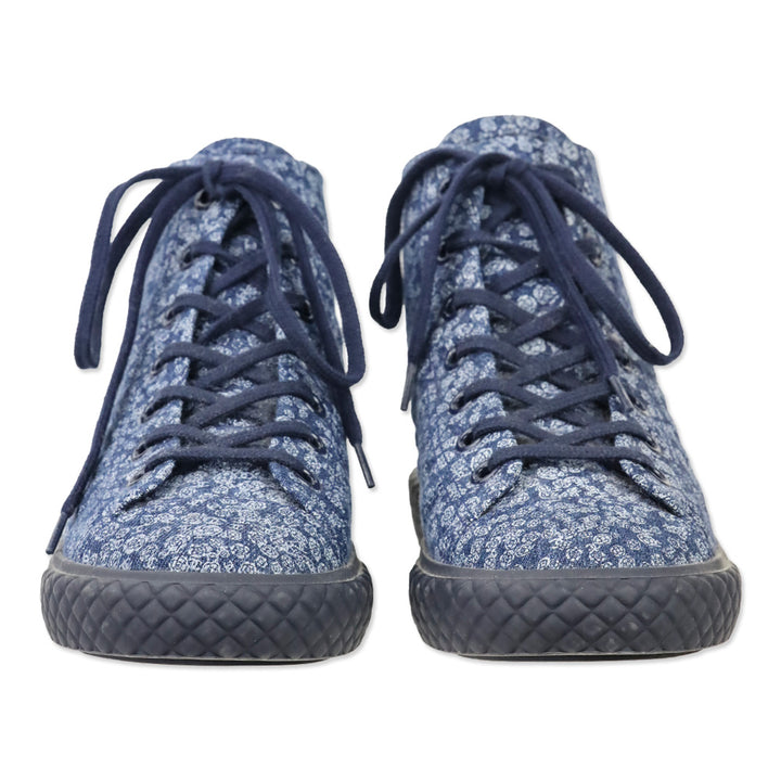 Chanel Dark Blue/Blue Printed Denim High-Top Sneaker