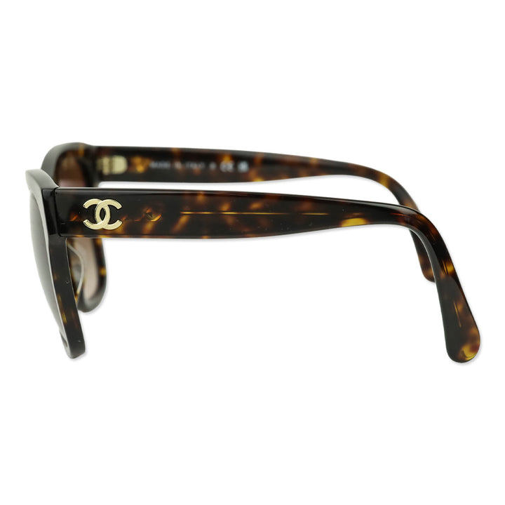 Chanel Dark Tortoise Brown Gradient Lens Square Sunglasses