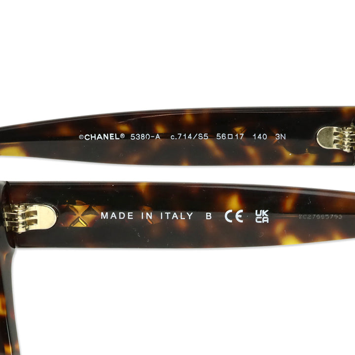 Chanel Dark Tortoise Brown Gradient Lens Square Sunglasses