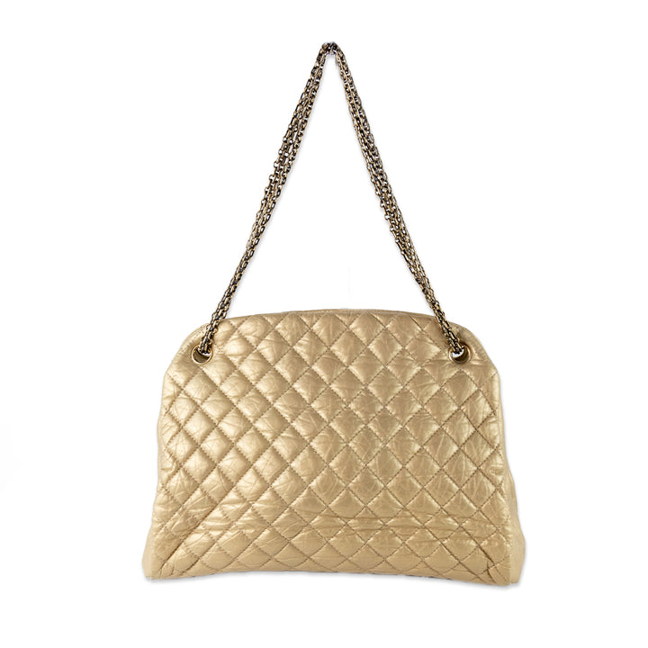 Chanel Gold Just Mademoiselle Quilted Tote