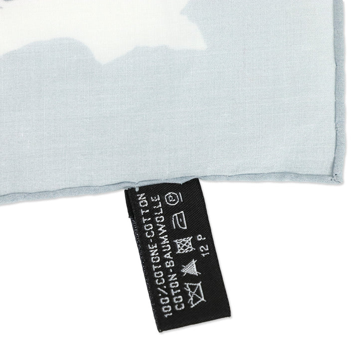 Chanel Grey CC Camellia Clover Heart Silk Scarf