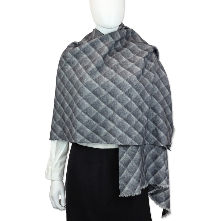 Chanel Grey CC Cashmere Scarf