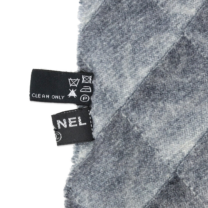 Chanel Grey CC Cashmere Scarf