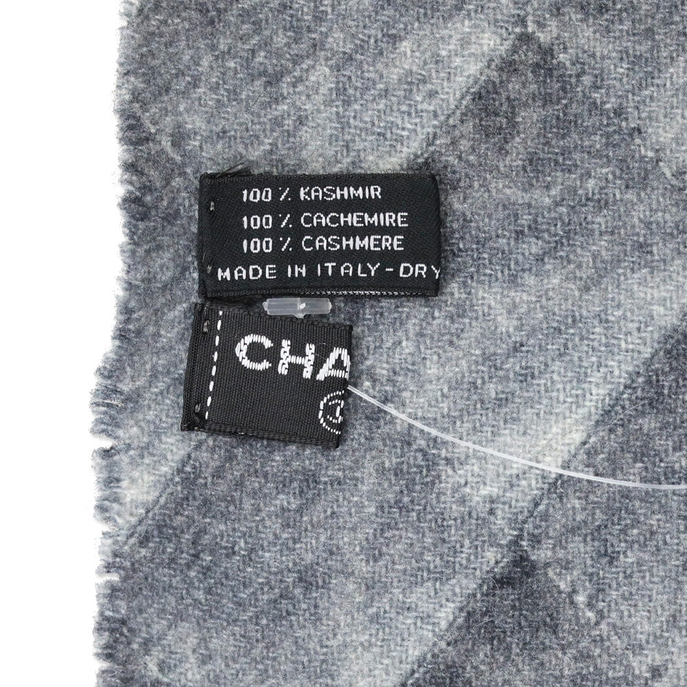 Chanel Grey CC Cashmere Scarf