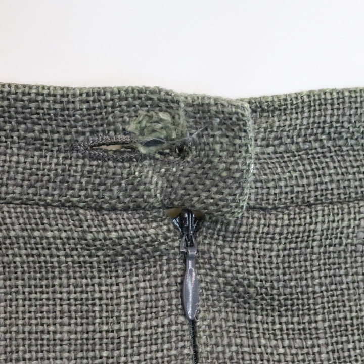 Chanel Grey Linen Zip Up Jacket & Mini Skirt Set