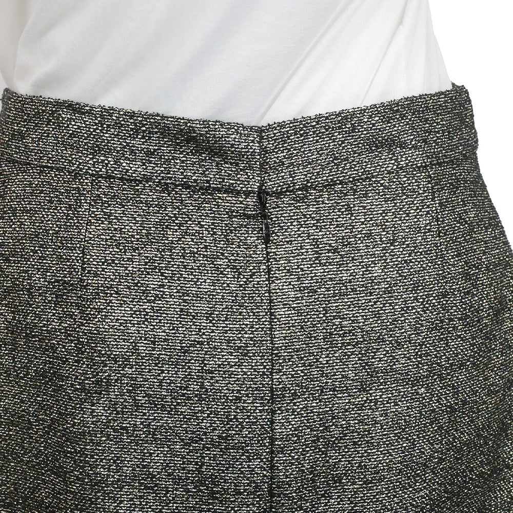 Chanel Metallic Gold Tweed Midi Skirt