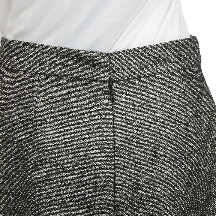 Chanel Metallic Gold Tweed Midi Skirt