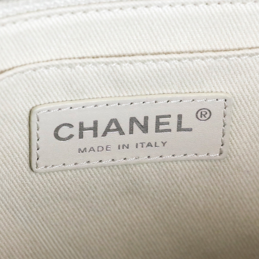 Chanel Navy Blue Quilted Vinyl In-The-Business Flap Bag