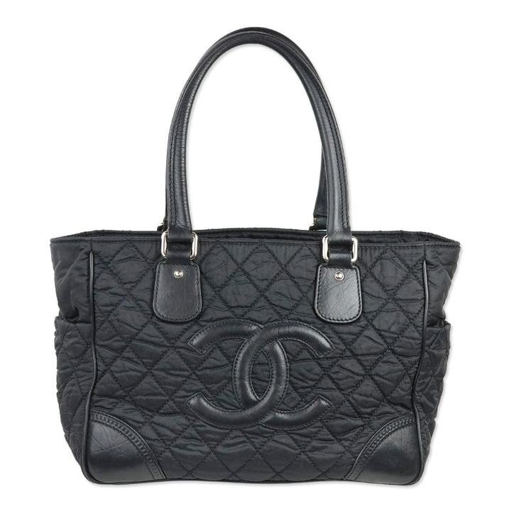 Chanel Paris-New York Black Quilted Nylon Timeless Tote