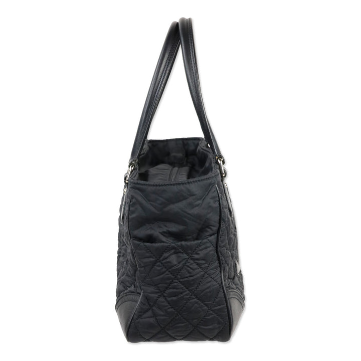 Chanel Paris-New York Black Quilted Nylon Timeless Tote