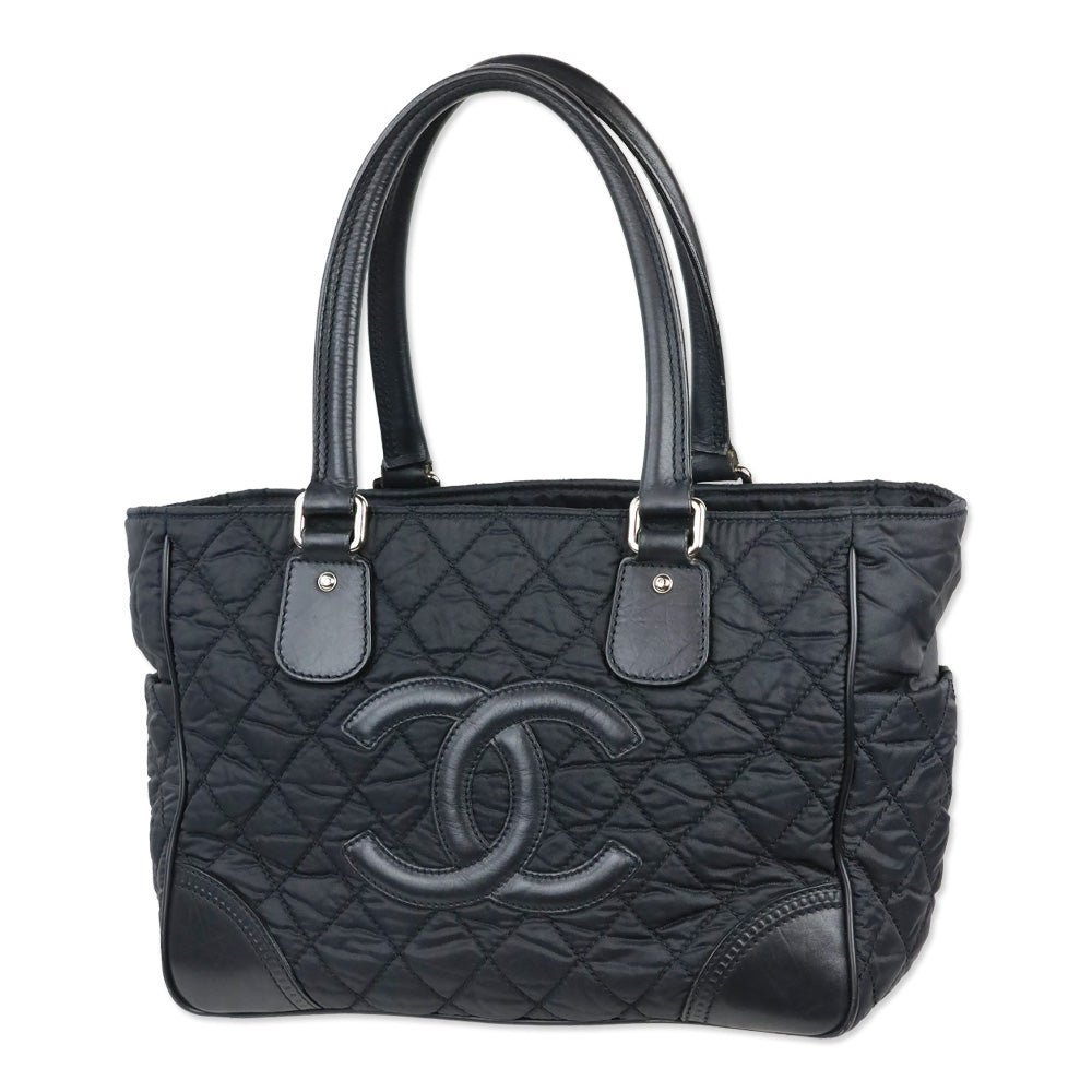Chanel Paris-New York Black Quilted Nylon Timeless Tote