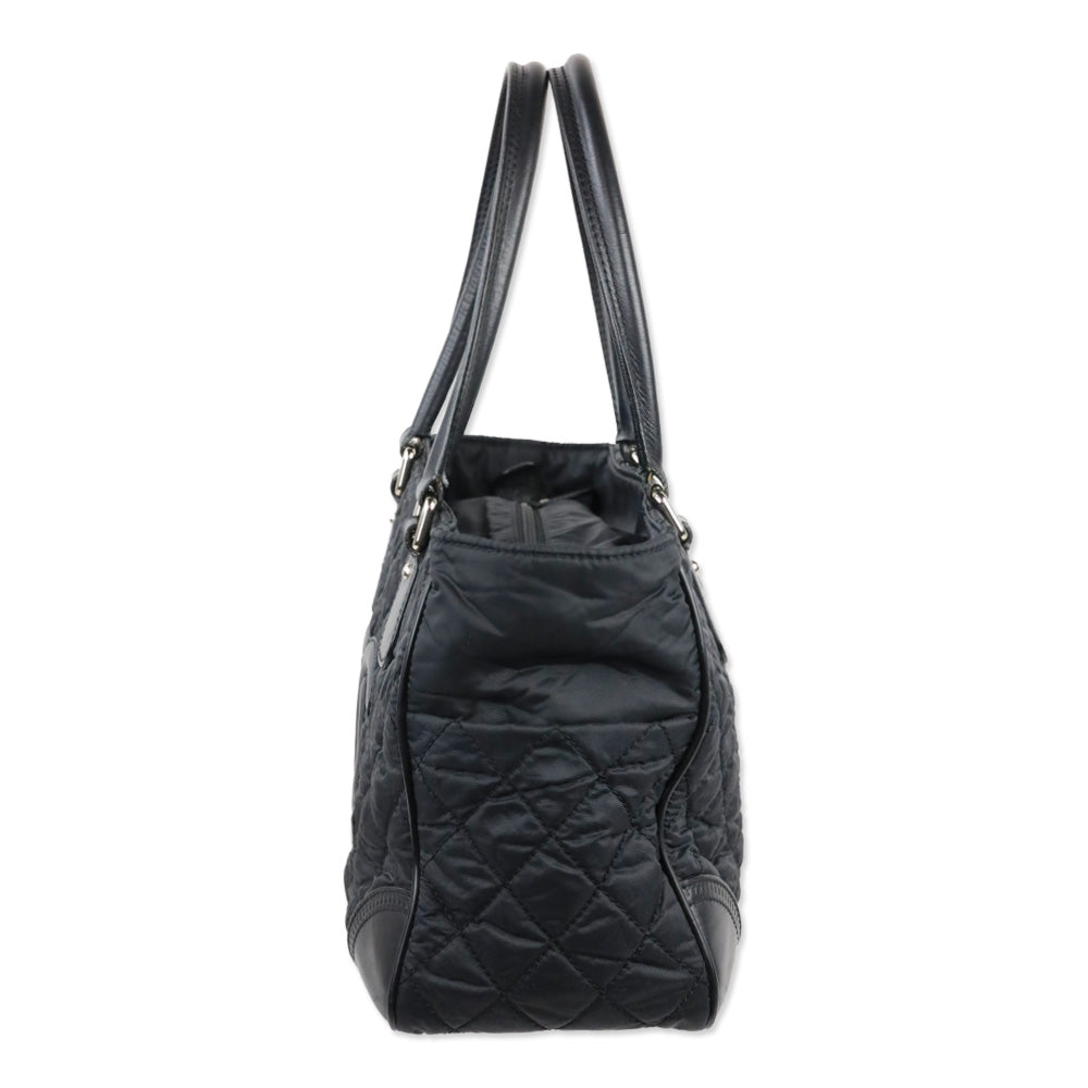 Chanel Paris-New York Black Quilted Nylon Timeless Tote