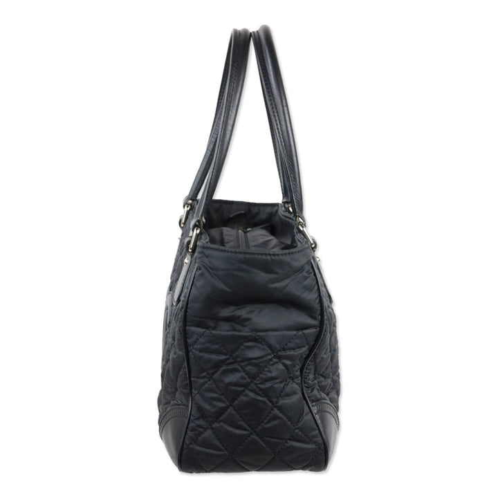 Chanel Paris-New York Black Quilted Nylon Timeless Tote