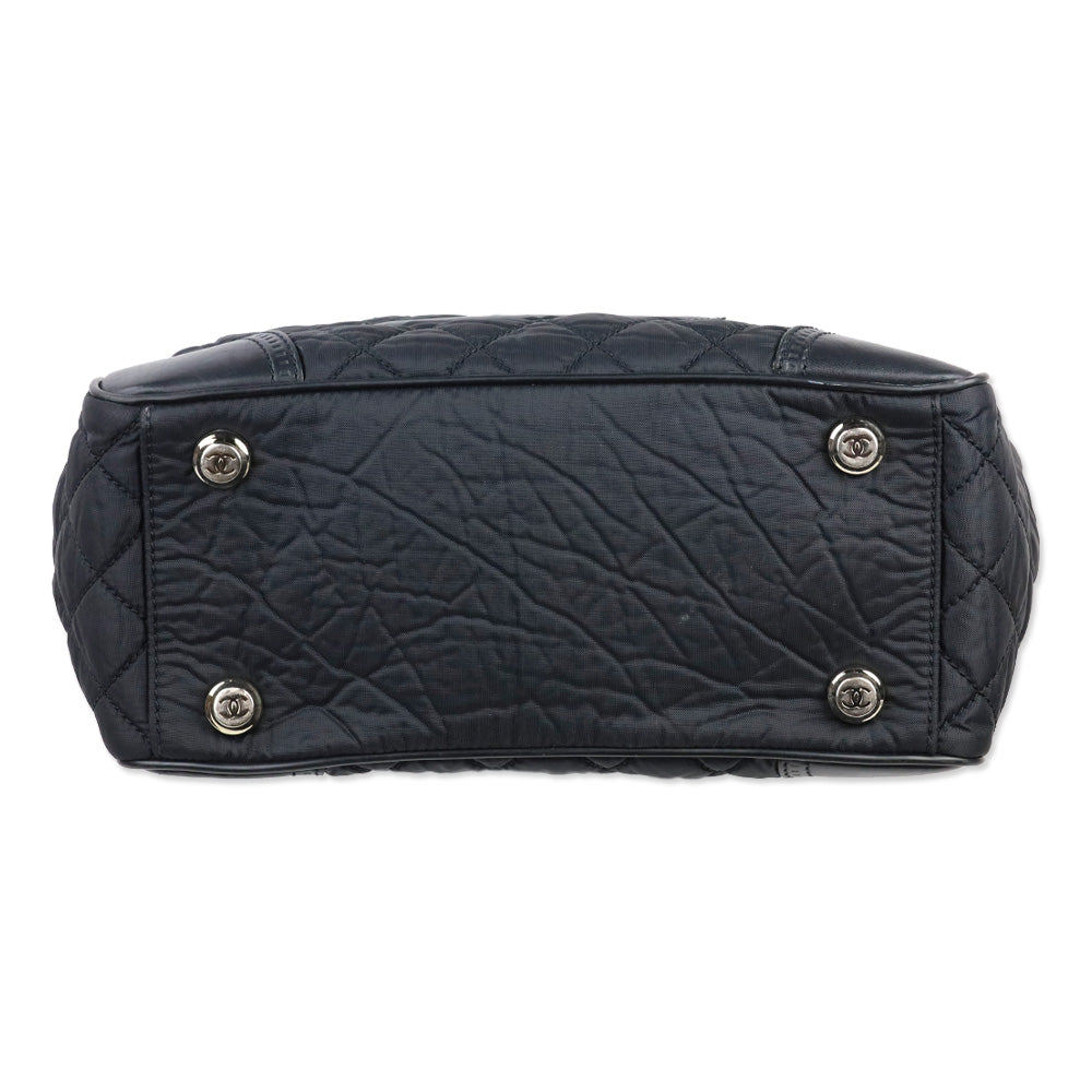 Chanel Paris-New York Black Quilted Nylon Timeless Tote