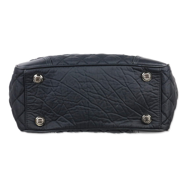 Chanel Paris-New York Black Quilted Nylon Timeless Tote