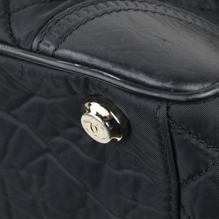 Chanel Paris-New York Black Quilted Nylon Timeless Tote