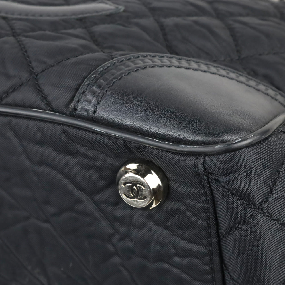 Chanel Paris-New York Black Quilted Nylon Timeless Tote