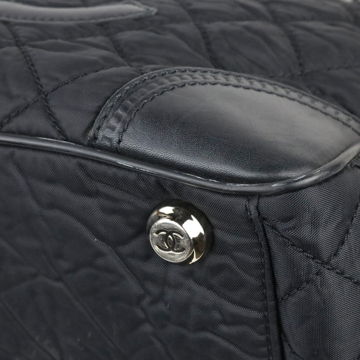 Chanel Paris-New York Black Quilted Nylon Timeless Tote