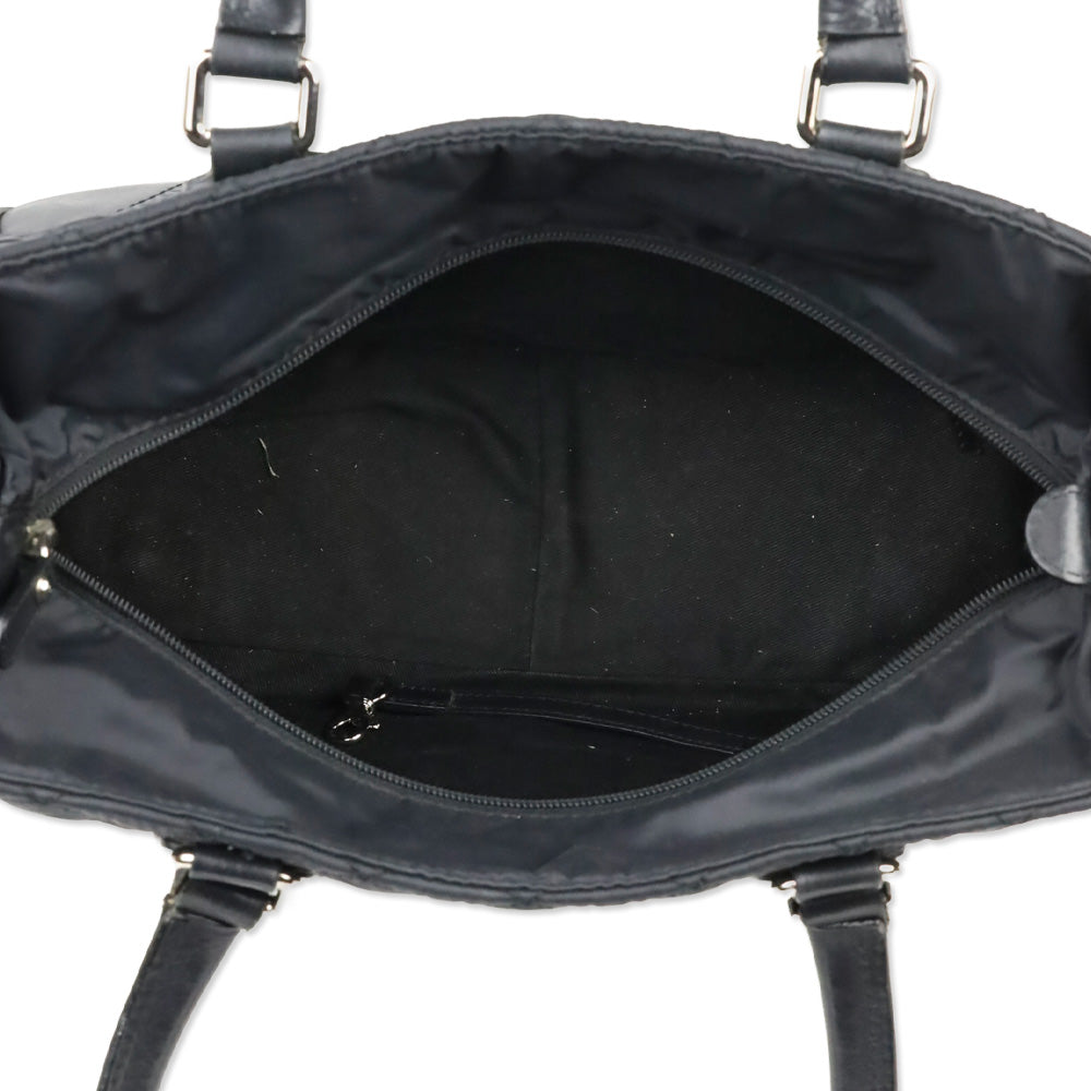 Chanel Paris-New York Black Quilted Nylon Timeless Tote