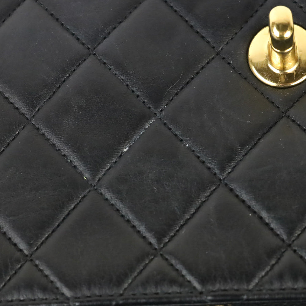 Chanel Rare Small Black Quilted Lambskin Double Sided Flap Bag with 24K Gold Hardware