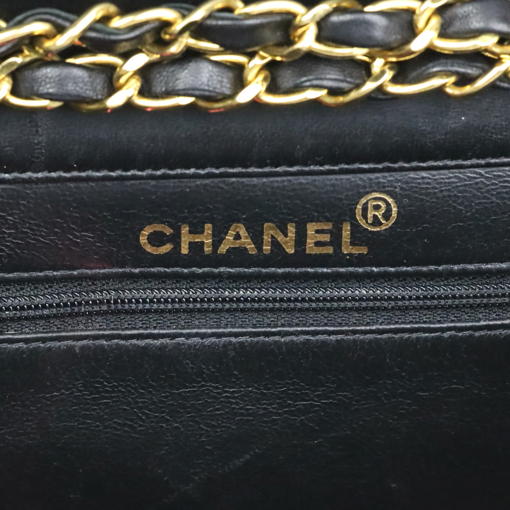 Chanel Rare Small Black Quilted Lambskin Double Sided Flap Bag with 24K Gold Hardware
