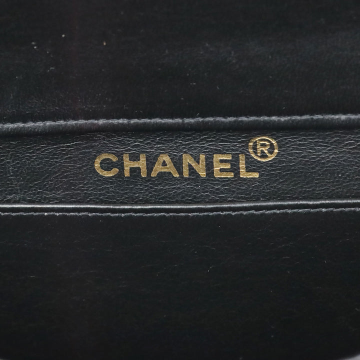 Chanel Rare Small Black Quilted Lambskin Double Sided Flap Bag with 24K Gold Hardware
