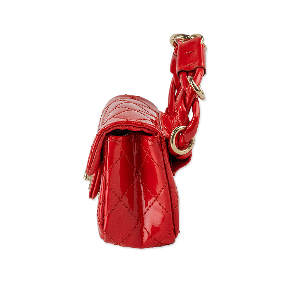 Chanel Red Patent Leather 2.55 Reissue Micro Ankle Flap