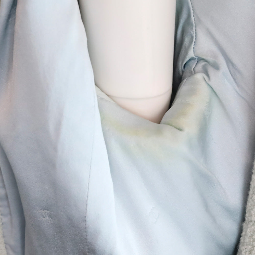 Chanel S/S 97 Light Teal Tweed Double-Breasted Blazer