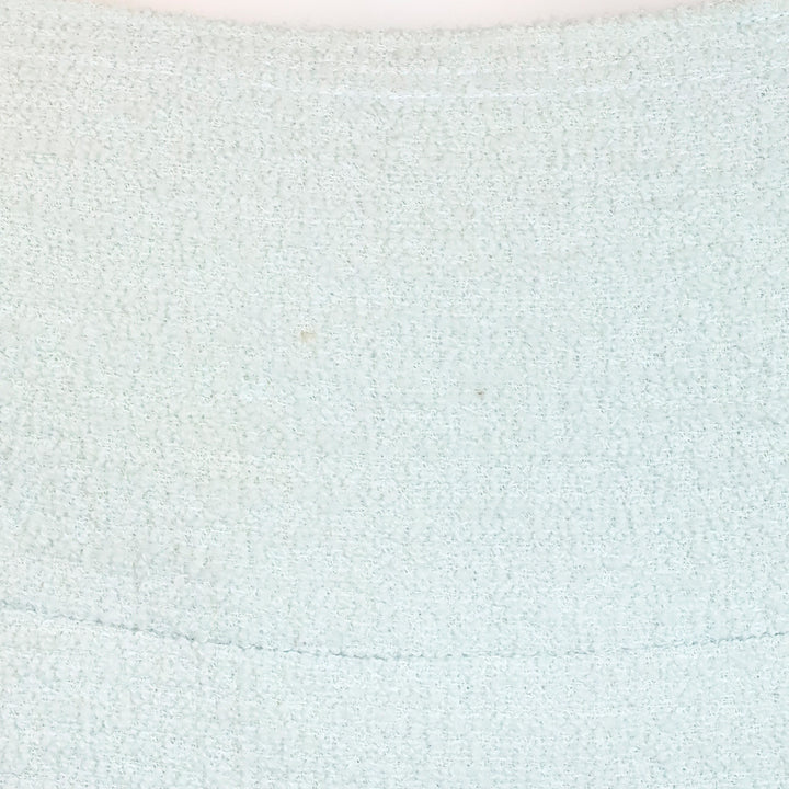 Chanel S/S 97 Light Teal Tweed Sleeveless Mid Dress