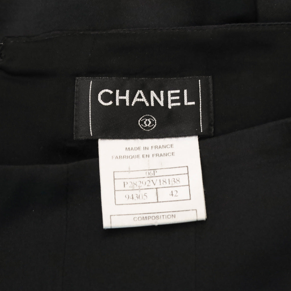 Chanel Spring 2006 Black Silk Skirt