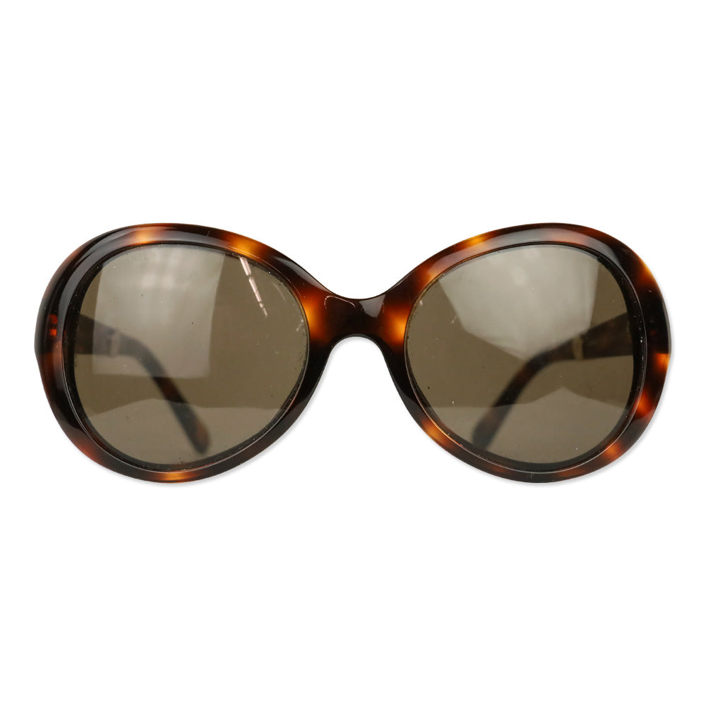 Chanel Tortoise Shell Acetate Oversized Round Sunglasses
