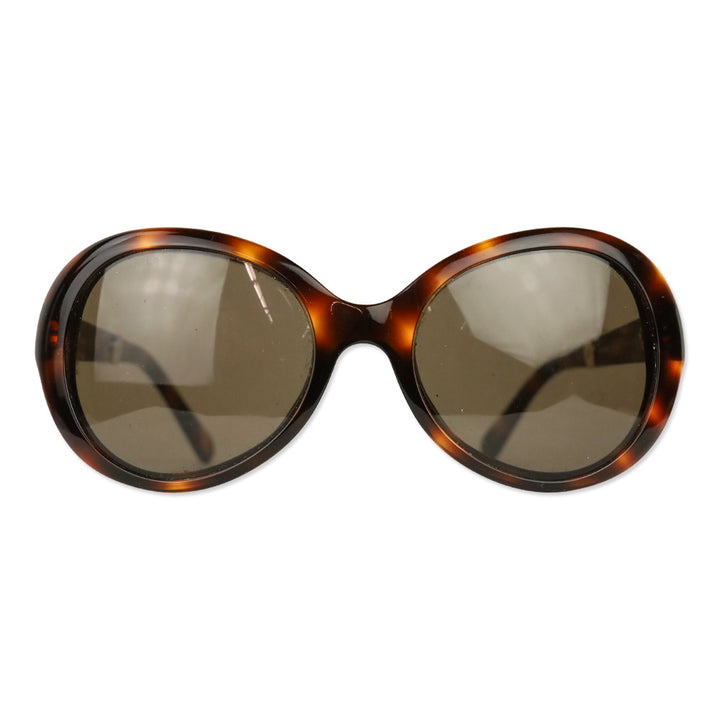 Chanel Tortoise Shell Acetate Oversized Round Sunglasses