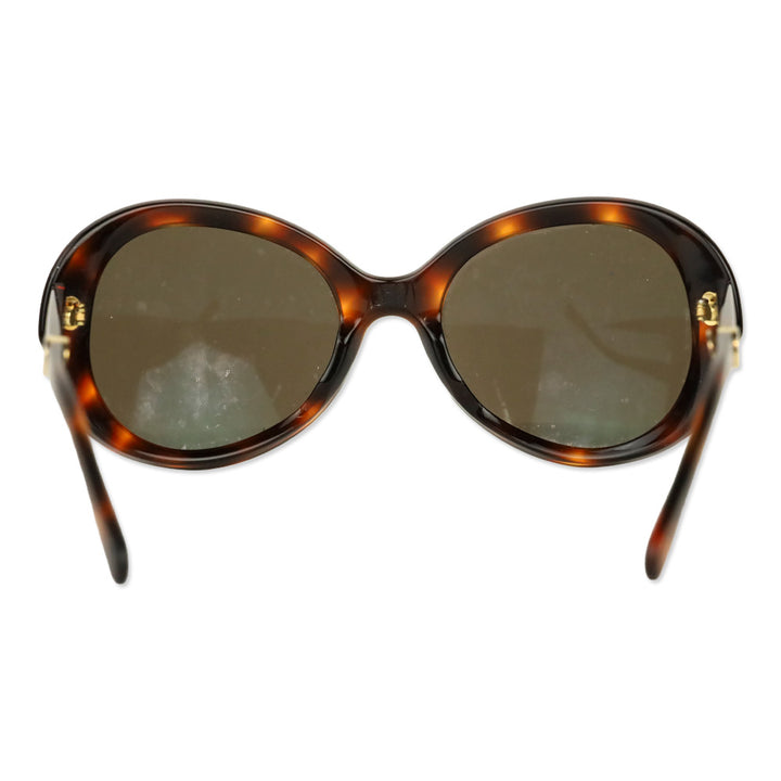 Chanel Tortoise Shell Acetate Oversized Round Sunglasses