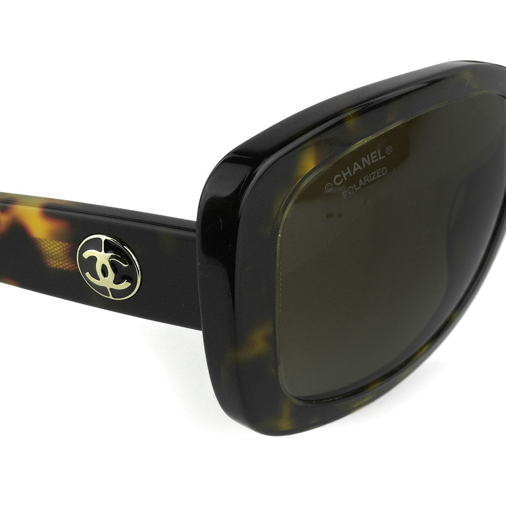 Chanel Tortoise Square Frame Sunglasses
