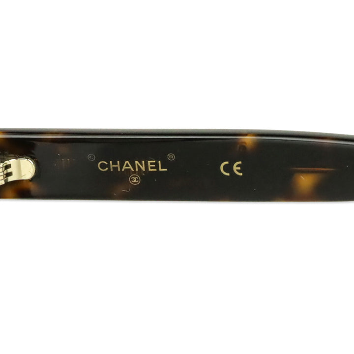Chanel Tortoiseshell Gold Shield Sunglasses