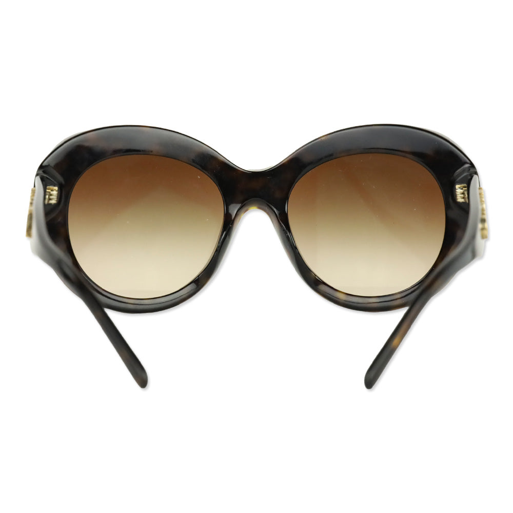 Chanel Tortoiseshell Gold Shield Sunglasses