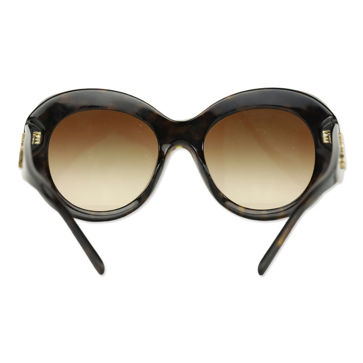 Chanel Tortoiseshell Gold Shield Sunglasses