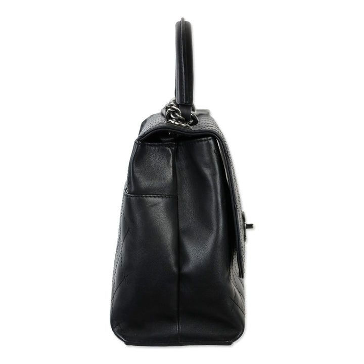 Chanel Urban Luxury Black Quilted Leather Handle Bag