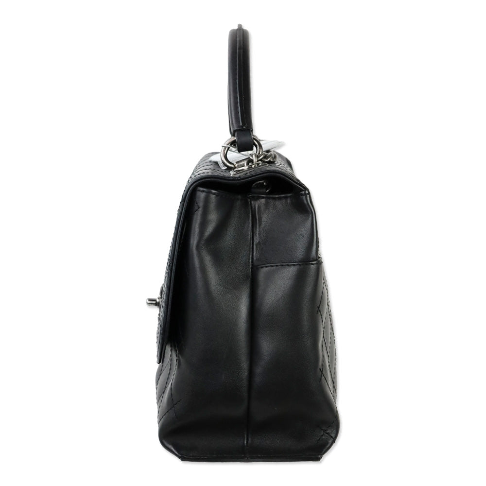 Chanel Urban Luxury Black Quilted Leather Handle Bag