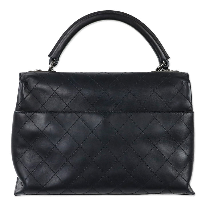 Chanel Urban Luxury Black Quilted Leather Handle Bag