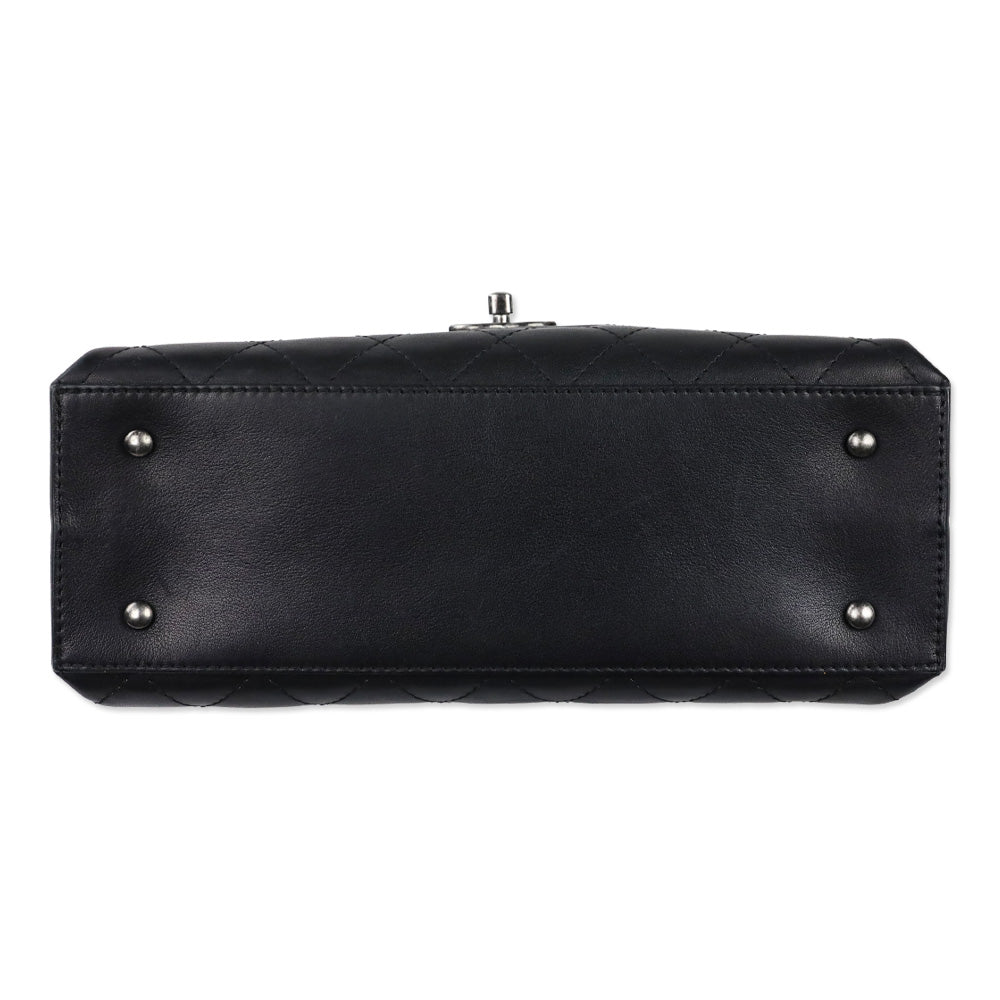 Chanel Urban Luxury Black Quilted Leather Handle Bag