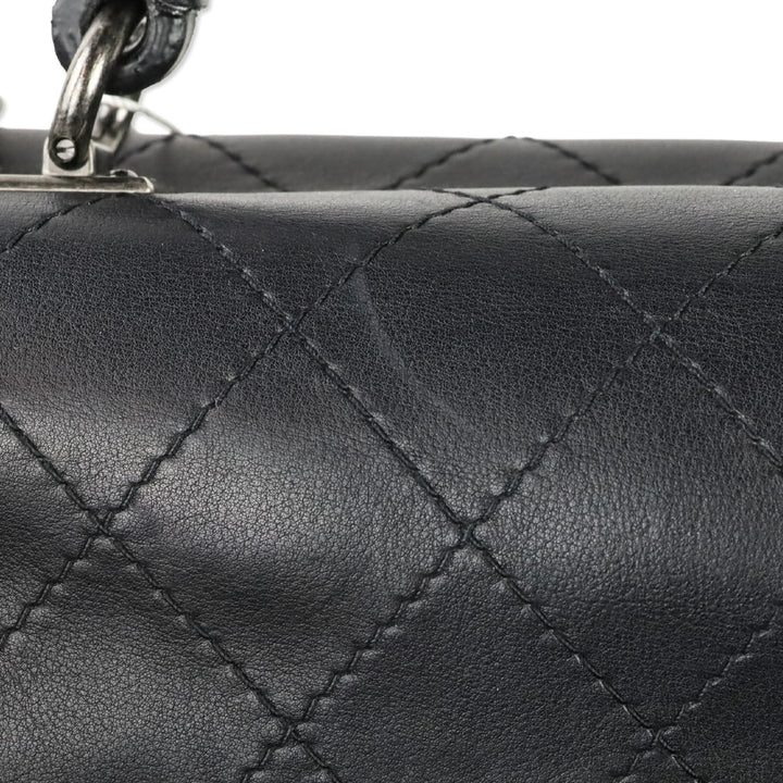 Chanel Urban Luxury Black Quilted Leather Handle Bag