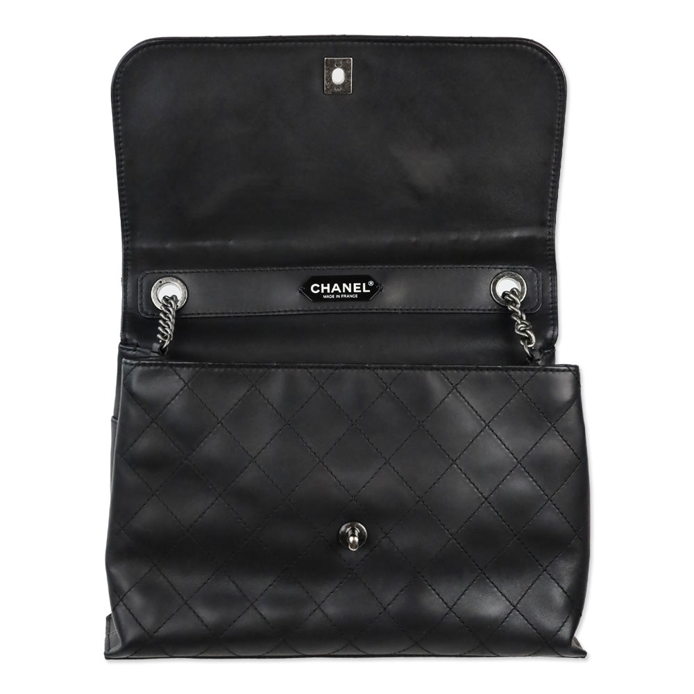 Chanel Urban Luxury Black Quilted Leather Handle Bag